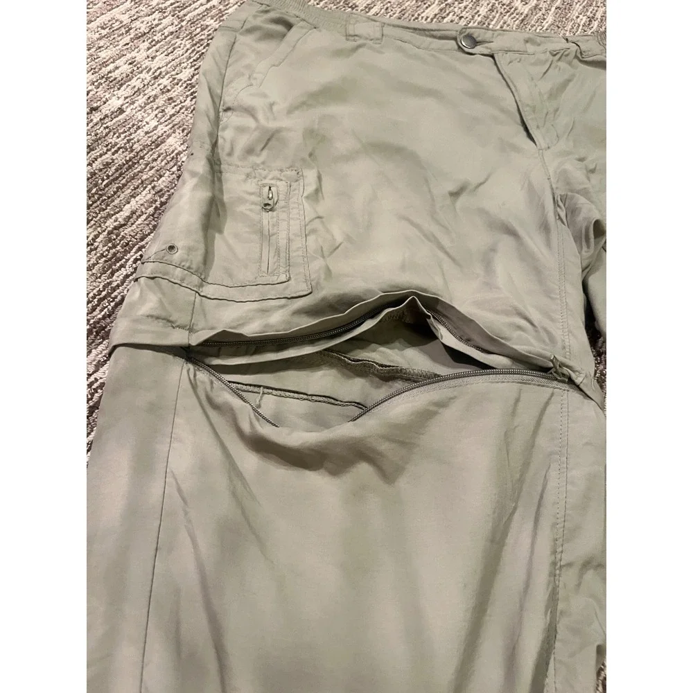 Columbia Titanium Convertible Hiking Pants Mens XL Sage Green Zip Off TL8273